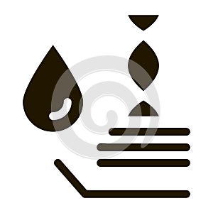 Molecule In Drop Water Biomaterial glyph icon