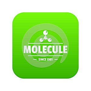 Molecule energy icon green vector