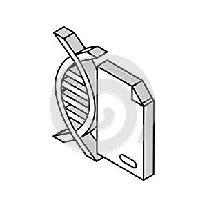 molecule genetic documentation isometric icon vector illustration