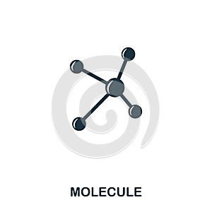 Molecule icon. Line style icon design. UI. Illustration of molecule icon. Pictogram isolated on white. Ready to use in
