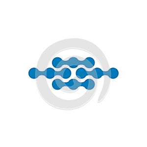 Molecule icon logo design vector template