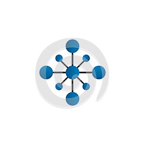 Molecule icon logo design vector template