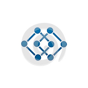 Molecule icon logo design vector template