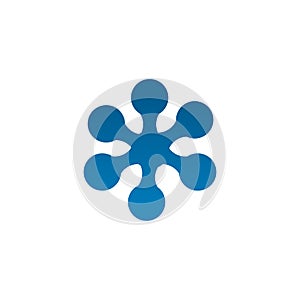 Molecule icon logo design vector template