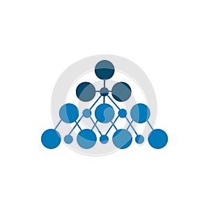 Molecule icon logo design vector template