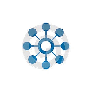 Molecule icon logo design vector template