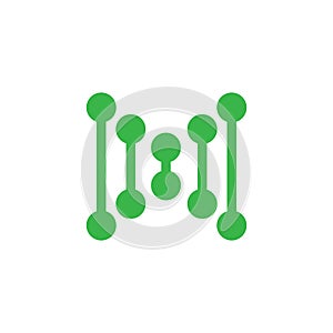 Molecule icon logo design vector template