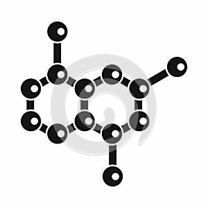 Molecule icon, simple style
