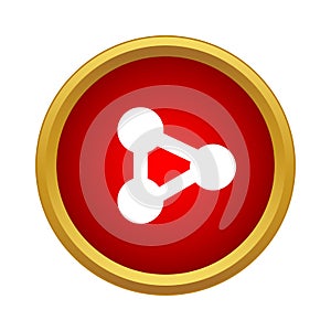 Molecule icon, simple style