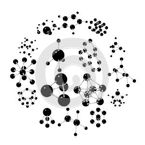 Molecule icons set, simple style