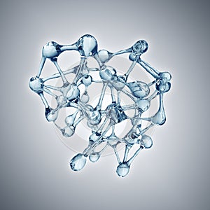 Molecule illustration over blue background, Life and biology, medicine scientific, molecular research dna.