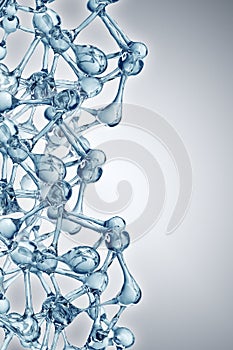 Molecule illustration over blue background, Life and biology, medicine scientific, molecular research dna.