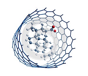 Molecule inside nanotube