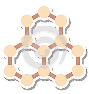 Molecule Isolated Vector Icon Editable