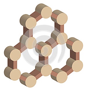 Molecule Isolated Vector Icon Editable