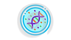 Molecule In Lab Glass Test Ware Biomaterial Icon Animation