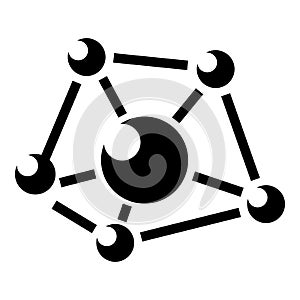 Molecule lab icon, simple black style