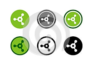 Molecule logo icon design elements, circle shape symbol vector illustration