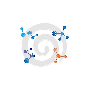molecule logo vector icon illustration