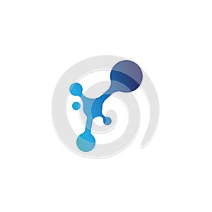 molecule logo vector icon illustration design template