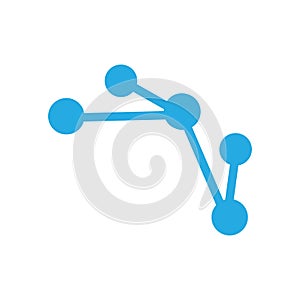 molecule logo vector icon illustration design template