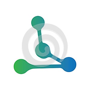 molecule logo vector icon illustration design template