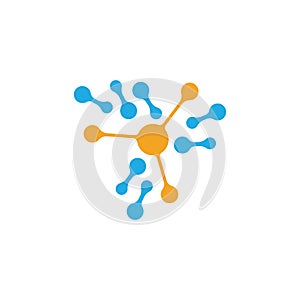 molecule logo vector icon illustration design template
