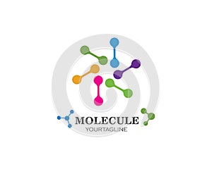 molecule logo vector illustration design