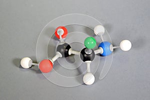 Molecule model of Amino acid. photo