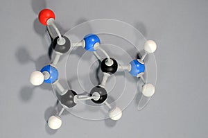 Molecule model of the DNA element Cytosine.