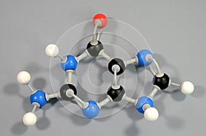 Molecule model of the DNA element Guanine
