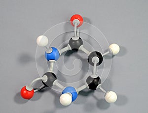 Molecule model of the DNA element Uracil.