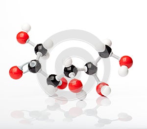 Molecule model of fructose / fruit sugar
