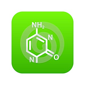 Molecule model icon green vector