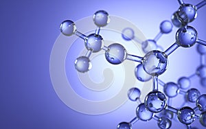 Molecule model. Science concept. 3d rendering,conceptual image.