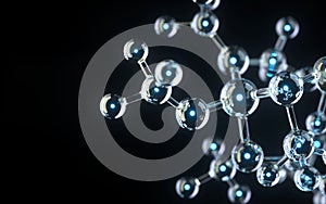 Molecule model. Science concept. 3d rendering,conceptual image.