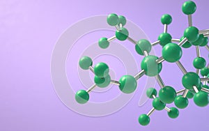 Molecule model. Science concept. 3d rendering,conceptual image.