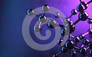 Molecule model. Science concept. 3d rendering,conceptual image.