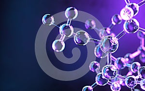 Molecule model. Science concept. 3d rendering,conceptual image.