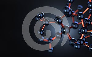 Molecule model. Science concept. 3d rendering,conceptual image.