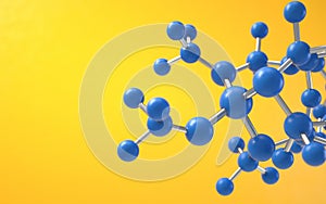 Molecule model. Science concept. 3d rendering,conceptual image.
