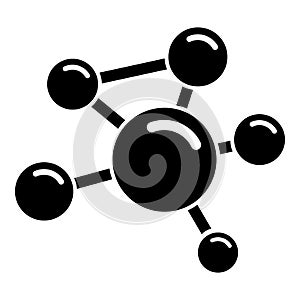 Molecule molecular icon, simple black style