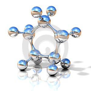 Molecule, molecular structure 3d illustration