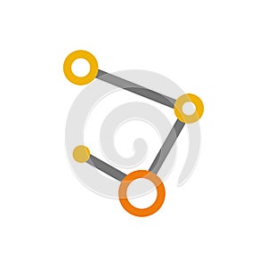 Molecule Network Path Abstract Symbol