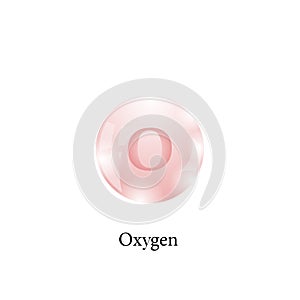 Molecule of Oxygen. Chemical Element of the Periodic Table