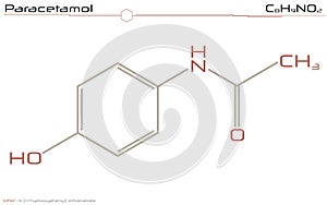 Molecule of Paracetamol