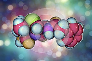 Molecule of penicillin antibiotic