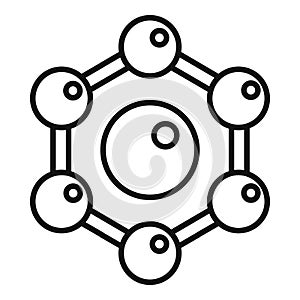 Molecule research icon outline vector. Genetic study line