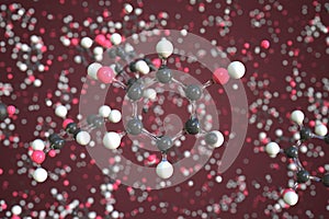 Molecule of resorcinol, conceptual molecular model. Scientific 3d rendering