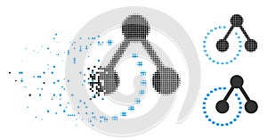 Dissipated Dot Halftone Molecule Structure Analysis Icon